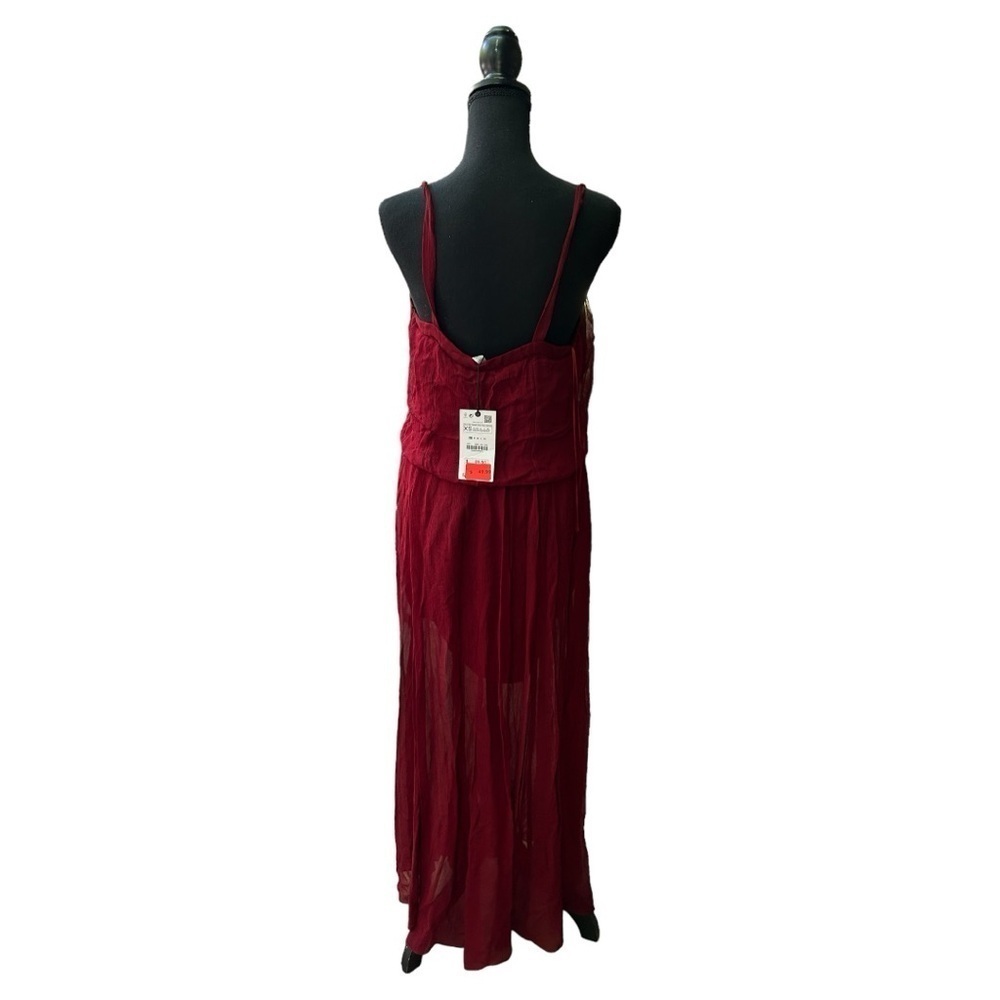 NWT Zara burgundy dress - Picture 2 of 4